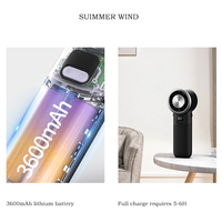 Ventilateur mini pliable sans pales AntarcChill, haute vitesse, recharge USB, turbo, batterie intégrée, idéal pour l'extérieur, vente chaude