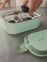 304 Edelstahl Elektrische Heiz-Lunchbox Tragbarer Thermostatischer Lebensmittelbehälter