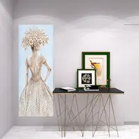 Artree Hot Fashions minimalista e facile coppia astratta stampa per soggiorno Wall Art Handmade Nude Woman pittura a olio