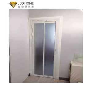 <span class=keywords><strong>Porte</strong></span> PT <span class=keywords><strong>coulissante</strong></span> et battante-Cadre en aluminium avec verre transparent pour intérieurs modernes de salle de bains et de toilettes - Product Image 2