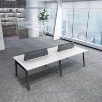 Table de bureau pour ordinateur portable de bureau commercial modulaire de conception classique pour le bureau de directeur bureau haut de gamme de 6 personnes