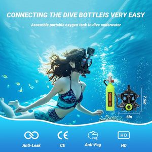 Máscara de buceo completa Smaco, lente de vidrio templado de silicona negra con soporte para cámara para snorkel y buceo - Product Image 3
