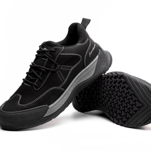 JIANKUN Zapatos de Seguridad Cómodos Unisex de Corte Bajo, Cuero de Microfibra + Malla con Goma Resistente al Desgaste Antideslizante Antigolpes/Perforaciones - Product Image 6