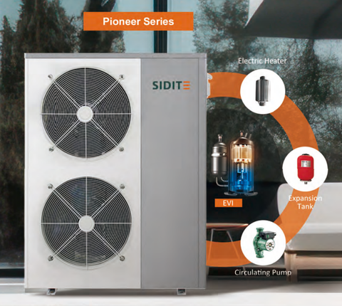 SIDITE Brand BKDX100-400II/R32 New R32 Full DC InverterJapanese  Brand With Inverter + EVI Technology Heat Pump