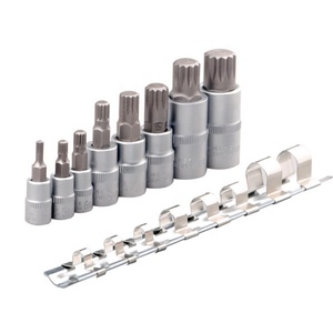 Fabricant Fournitures CRV Matériel 8pcs M16 M14 M12 M10 M8 M6 M5 M4 Bit Sockets Metric and Imperial Press Fit Sleeves - Product Image 2