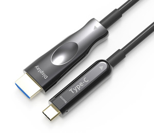 สายเคเบิลออปติคอลแบบแอคทีฟ USB-C ถึง HDMI ความยาว 30 ม. รองรับ 4K 21.6Gbps สำหรับการรวมระบบ AV, จอแสดงผลทางการแพทย์ และการมองเห็นด้วยเครื่องจักร - Product Image 1