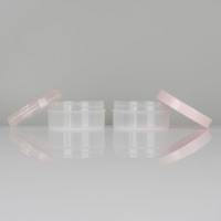 Pot en PP rose personnalisé avec bouchon à vis Boîte en plastique vide portable pour crème et poudre libre Emballage de stockage cosmétique