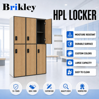 Casiers Brikley HPL en stratifié compact, ignifuges, antibactériens, étanches, pour gymnases, écoles, bureaux