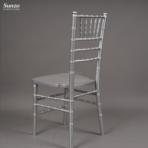 Muebles Comerciales de Madera Plateada, Silla Apilable Chiavari para Salón de Banquetes de Hotel - Product Image 3