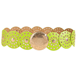 Ceinture large et épaisse d'été avec boucle vintage <span class=keywords><strong>en</strong></span> alliage, couleurs inspirées de la dopamine, longueur réglable, pour jeans - Product Image 5