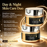 Collagène végétalien biologique OEM pour la vitamine E, le glutathion, l'acide hyaluronique, crème anti-âge raffermissante hydratante éclaircissante jour + nuit