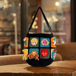 Sac à main en crochet tricoté à la main pour femme, motif dessin animé mignon et original, sac bandoulière tissé à la main - Product Image 2