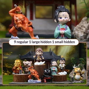 กล่องปริศนาแห่งโชคชะตาสีดำของเล่นการ์ตูนจาก Wukong ที่ได้รับแรงบันดาลใจจากการ์ตูนสิ่งต่างๆ <span class=keywords><strong>Woo</strong></span> สำหรับทั้งชายและหญิงเครื่องประดับเรซินทำมือเทรนด์แห่งชาติ - Product Image 4