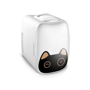 Réfrigérateur noir chat Carton mignon 12v <span class=keywords><strong>Mini</strong></span> réfrigérateur 6l Portable voiture réfrigérateur cosmétique soins de la peau maquillage congélateur réfrigérateur pour la maison - Product Image 2