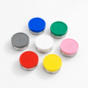 Multi Shade Embossed Top Easy Tear Flip Off Lids for Peptide Biotech Lab Glass Xilin Vial Specimen Storage Matching Caps - Product Image 1