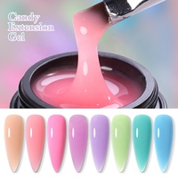 Macaron Construction Gel Laque Extension d'Ongles Fournitures pour Ongles Vente en Gros UV Soak Off Candy Extension Gel