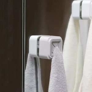 Household Punch Free Shelf Adhesive Wall Mount Organizer Towel Racks Plastic <b>Sucker</b> <b>Hooks</b> Washing Plug Holder - Product Image 4