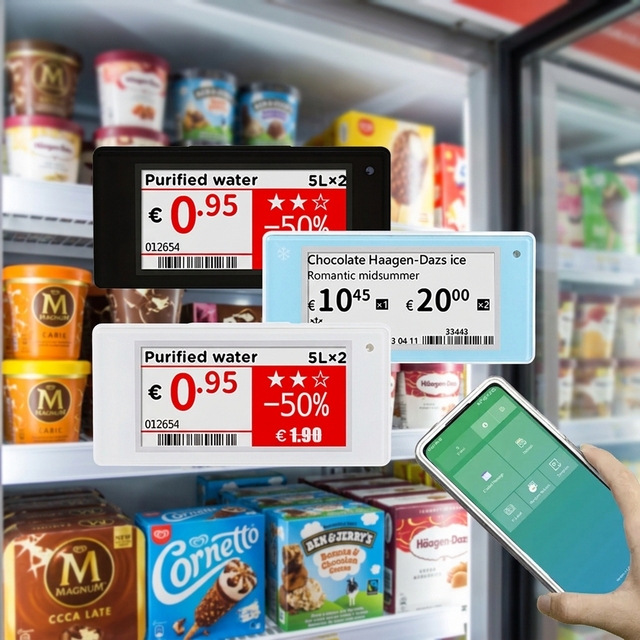 Best Quality E Ink Screen Digital Price Tag E-Paper Electronic Shelf Label OEM Digital Poster Supermarkets Three Colours