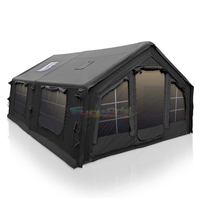 Tente de safari gonflable de luxe à deux chambres avec salle de bain pour SUV, fabrication de tentes connectées