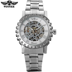 WINNER-<span class=keywords><strong>relojes</strong></span> mecánicos deportivos para <span class=keywords><strong>hombre</strong></span>, pulsera de acero masculina con esqueleto - Product Image 1