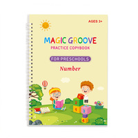 Cahier Magique Enfants Personnalisé A4 Anglais Réutilisable 3D Groove pour Calligraphie