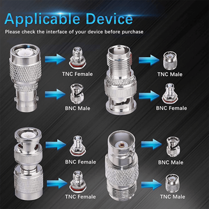 Adaptateur coaxial RF TNC vers BNC, adaptateur coaxial TNC femelle vers BNC mâle pour radios Wi-Fi, antenne externe - Product Image 1