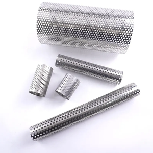 Tubo Cilíndrico Perforado <span class=keywords><strong>de</strong></span> Acero Inoxidable Personalizable, Malla <span class=keywords><strong>de</strong></span> Agujeros Redondos para Procesamiento <span class=keywords><strong>de</strong></span> Alimentos y Flujo <span class=keywords><strong>de</strong></span> Aire - Product Image 6