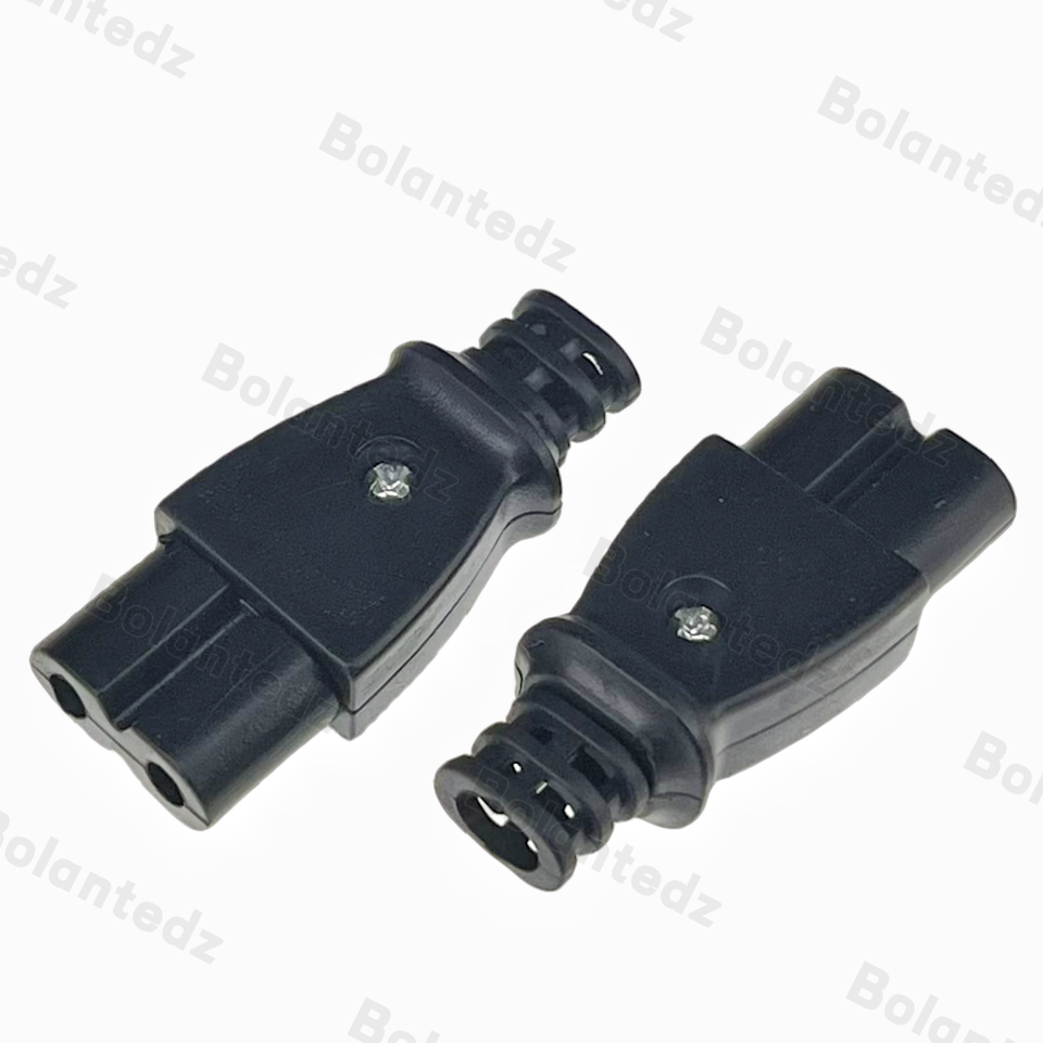 C7 Power Plug IEC C8 Wiring Connector - 2 Jacks Self Wiring Cord 2.5A ...