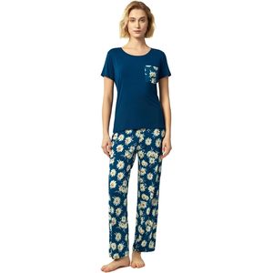 Conjunto de Pijama Suave Personalizado para Mujer, Manga Corta, Estampado, Ropa de Dormir de Viscosa y Bambú, Ropa de Casa para Mujer - Product Image 1