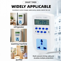 Temporizador Digital Programable Inteligente de 24 Horas, Enchufe con Interruptor de Tiempo de 24H, con Modo Automático/Manual para Electrodomésticos