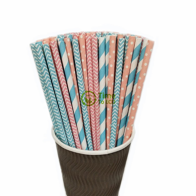 Disposable Biodegradable White Paper Straws for Boba Drinks Customizable Color & Wood Pulp Material