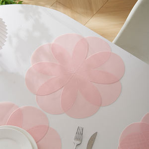 Vente en gros de napperons de cuisine tressés à fleurs en <span class=keywords><strong>vinyle</strong></span> PVC durable, napperons lavables et durables pour table à manger - Product Image 5