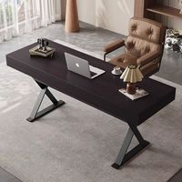 Meubles de bureau exécutif couleur bois fumé moderne Table de PDG moderne poste de travail exécutif bureau à domicile essentiels