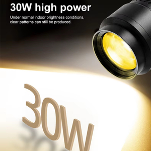 Flash LED 30W pour la photographie et la vidéo, lumière rouge, bleue, blanche, jaune, 20 gobos, intensité réglable de 1 à 100% - Product Image 1