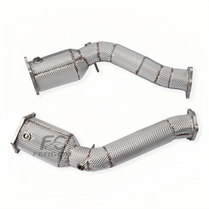 Tubería de Escape OEM SS304 con Protección Térmica para Porsche Cayenne 958 Turbo 4.8T 2011-2017, Tubos de Escape Deportivos de Alto Flujo - Product Image 2