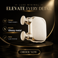 Pistolet de massage portable à double tête de poche en plastique (600 mAh) avec massage haute performance alimenté par batterie pour usage extérieur et au bureau
