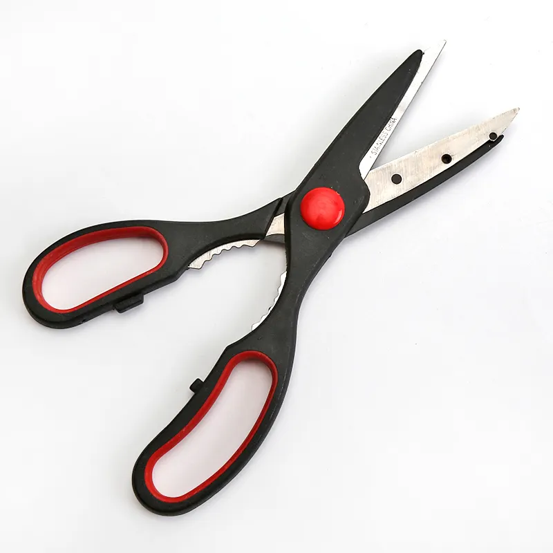 Kitchen Shears, Come-apart Kitchen Scissors,Herbs (Black and Red)