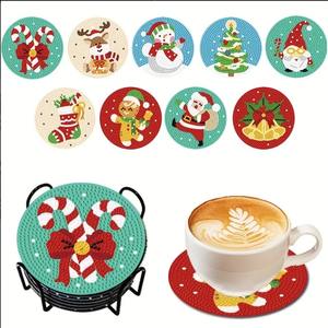 ชุดภาพวาดเพชร 5 มิติ แบบสองด้าน 6 ชิ้น สีชมพู ลายสัตว์ พร้อมกรอบ สำหรับตกแต่งฮาโลวีน - Product Image 4