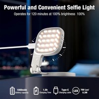 Lampu Isi Lipat Dapat Diredupkan USB Lampu Kompak Dudukan Kompak Lampu Selfie Jepitan Pemasangan Zoom Call Stream Creator Hadiah Kamar Mac Usb