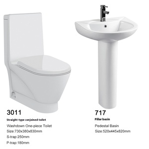 Sanitaire Salle De Bains Céramique Deux Pièces Wc <span class=keywords><strong>Toilette</strong></span> Ensemble avec Lavabo Lavabo - Product Image 2