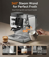 Nouvelle arrivée, machines à expresso semi-automatiques 20 bars, contrôle précis de la température NTC+PID, machines à expresso commerciales avec moulin