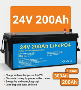 แบตเตอรี่ลิเธียม 24V 100 200 Ah จากโรงงานโดยตรง สำหรับระบบกักเก็บพลังงานแสงอาทิตย์และรถบ้าน ขายส่งสำหรับโครงการโซลาร์เซลล์ในโปแลนด์ - Product Image 1