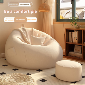 Sofá Puff Multicolor, Moderno, de Algodón y Lino, para Dormir o Descansar, Sofá Cama Individual para Sala de Estar, Tatami para Dormitorio con Respaldo - Product Image 2