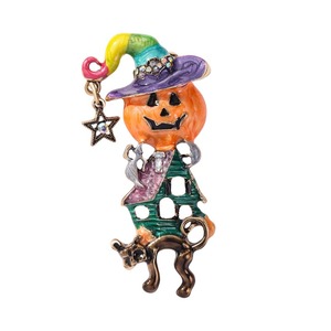 Broche de <span class=keywords><strong>Calabaza</strong></span> de Bruja de Halloween para Mujer, Accesorio Versátil para Fiestas - Product Image 2