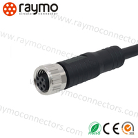 Câble Ethernet imperméable de couleur noire CAT6A M12 avec l'isolation de PVC X codé au RJ45 pour des applications d'automobile