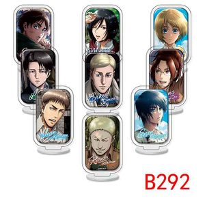 6CM 9 unids/set artesanías de plástico <span class=keywords><strong>Shingeki</strong></span> No Kyojin Mikasa Ackerman Rivaille accesorios figura acrílico Anime soporte placa - Product Image 6