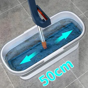 PP Plastic Folding Silicone Mop Bucket Washing Foldable Collapsible Mop Bucket With Handle And Wheels