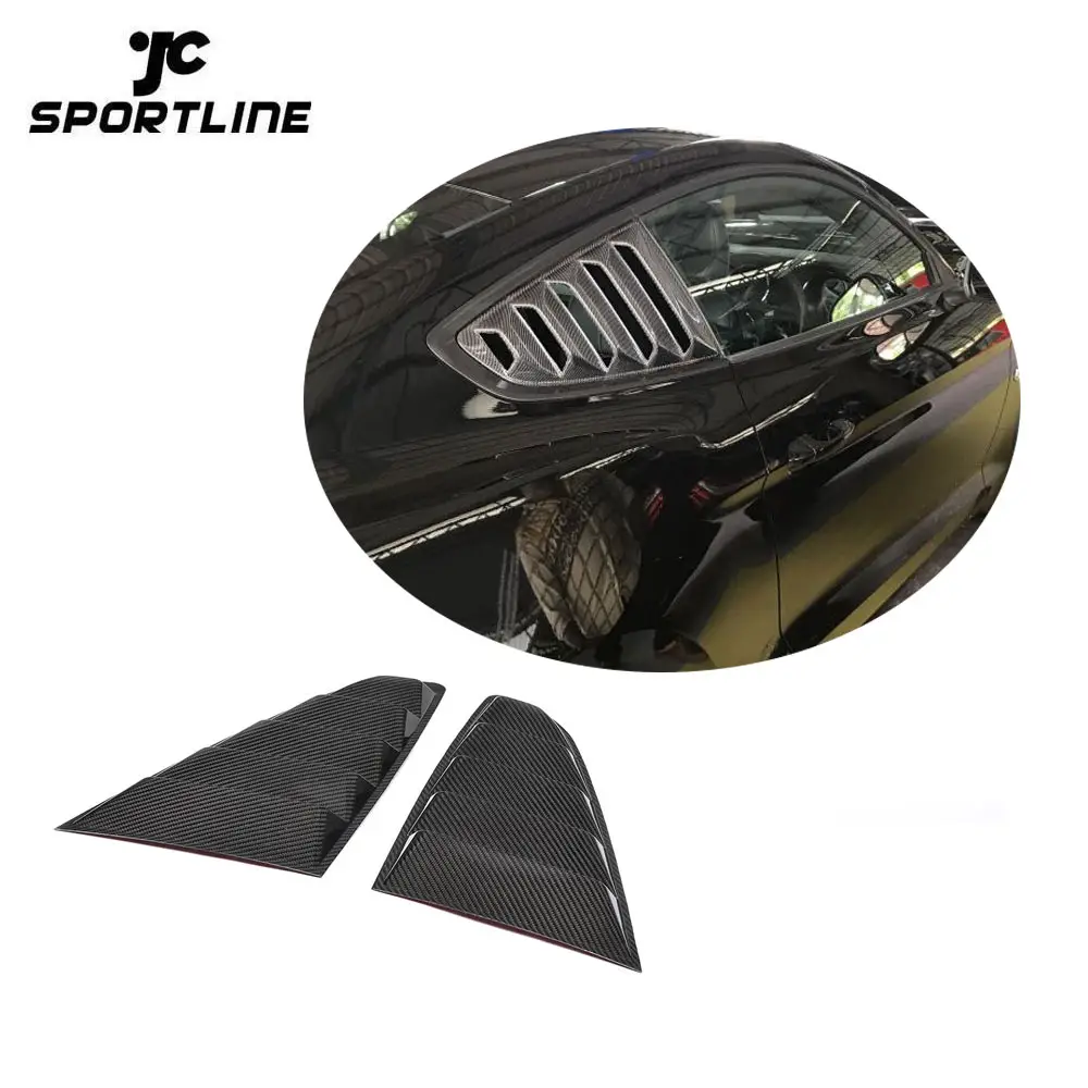 Mustang Sợi Carbon Rear Side Window Vent Sport Bìa Fit đối với Ford Mustang 2015 lên