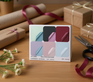 กระดาษเกาหลีเคลือบเงา 58x58 ซม. สำหรับห่อดอกไม้ ของขวัญ งานฝีมือ 20 ชิ้น - Product Image 2