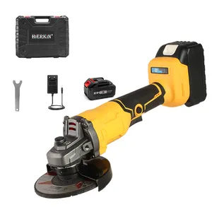 125MM Brushless Cordless Electric Angle Grinder Grinding Machine Cutting Power Tool with 2 Battery Industrial 21V 3 Gears